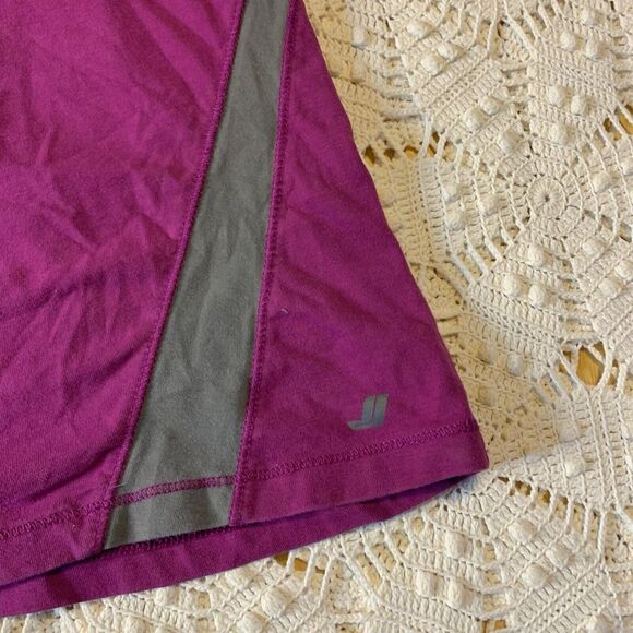 Joe Fresh (M) Workout Tank - Purple Gray Grey Racerback Stretch Shelf Bra - Picture 4 of 10